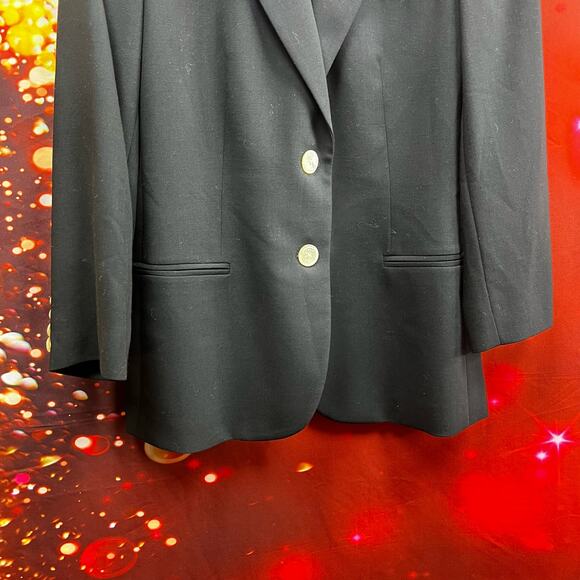 Vintage Lauren Ralph Lauren Petite Womens 2 Buttons Blazer Size 8P 100% Wool - Picture 4 of 9